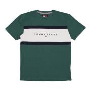 Tommy Hilfiger Grön Regular Cut Tee Färgblock Green, Herr