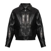 Balmain Läderjacka Black, Herr