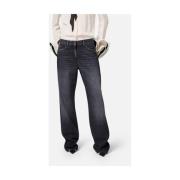 Elisabetta Franchi Ekologiska bomullsvida ben jeans Black, Dam