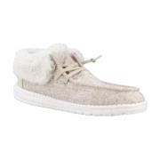 Hey Dude Fold Stitch Cozy Laced Shoes Beige, Dam