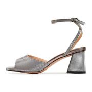 Cesare Gaspari Jewel Block Heels Sandaler - Aurora Gray, Dam