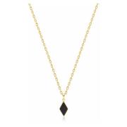 Nialaya Nialaya X Oscar Akermo: Gold Onyx Necklace Yellow, Herr