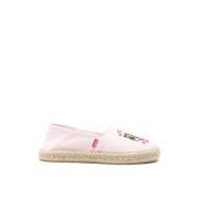 Kenzo Tiger Logo Slip-On Espadrilles Pink, Dam