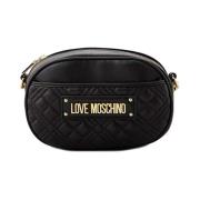 Moschino Quiltad Crossbody Väska Svart Axelväska Black, Dam