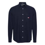 Tommy Hilfiger Blå Casual Skjorta med Logotyp Blue, Herr