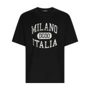 Dolce & Gabbana Casual Bomull Tee G8Pn9Tg7Npvn0000 Black, Herr