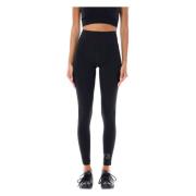 Y-3 Svarta Aktiva Leggings med Hög Midja Black, Dam