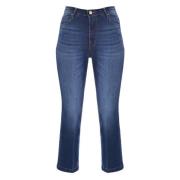 Kocca Flared Cropped Jeans Blue, Dam