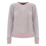 Kocca Lager-pullover med öppenstickning Pink, Dam