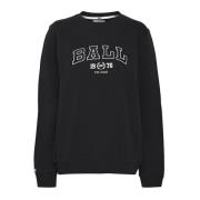 Ball Svart Sweatshirt med Broderad Logotyp Black, Dam