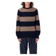 YMC You Must Create Navy Stripe Stickat Tröja Aw24 Multicolor, Herr