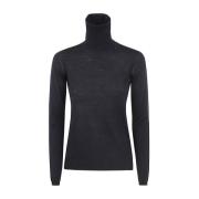 Max Mara Svart Turtle Neck Tröja Black, Dam