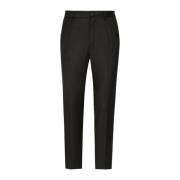 Dolce & Gabbana Slim Fit Casual Trousers Gray, Herr