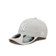 New Era Beige Keps Klassisk Stil Beige, Unisex