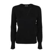 Filippa K Svart Merino Rund Hals Tröja Black, Dam