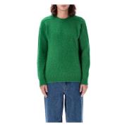 Howlin' Grön Stjärnstickat Shaggy Bear Sweater Green, Herr