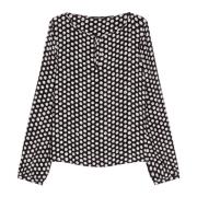 Pennyblack Polka Dot Blus i sable Black, Dam