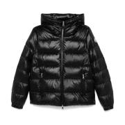 Moncler Svart Quiltad Pufferjacka Black, Dam