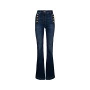 Elisabetta Franchi Klassiska Denim Jeans för Vardagsbruk Blue, Dam