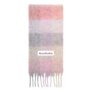 Acne Studios Rutig Alpacka Sjal Rosa & Lila Multicolor, Unisex