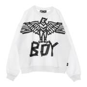 BOY London Örn Crewneck Sweatshirt Vit/Svart White, Herr