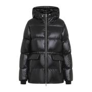 Moose Knuckles Svart Nylon Dunjacka Aw24 Black, Dam