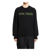 Undercover Svart Ull Cashmere Stickad Twin Peaks Black, Herr