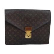 Louis Vuitton Vintage Pre-owned Canvas portfljer Brown, Dam