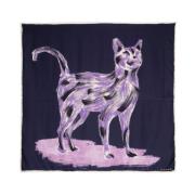 Lanvin Sidenscarf med Grafiskt Tryck Multicolor, Dam