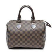 Louis Vuitton Vintage Pre-owned Belagd canvas handvskor Brown, Dam