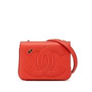 Chanel Vintage Pre-owned Laeder axelremsvskor Red, Dam