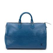 Louis Vuitton Vintage Pre-owned Laeder handvskor Blue, Dam