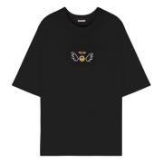 Barrow T-shirt med tryck 'Angel' Black, Unisex