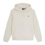 Dickies Beige Whitecap Grey Hoodie med Fleecefoder White, Herr