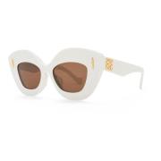 Loewe Cat-eye solglasögon i vitt acetat White, Dam