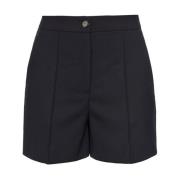 Pinko Svarta Ullblandade Shorts Black, Dam