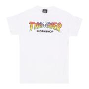 Thrasher Vit Herr Tee med Anpassad Logotyp White, Herr