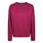 Ralph Lauren Grundläggande Crewneck Sweatshirt Pink, Dam