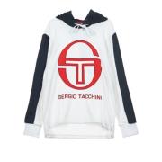 Sergio Tacchini Vit/Marinblå Hoodie för Män White, Herr