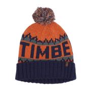 Timberland Pom Pom Stickad Mössa Rost Orange, Herr