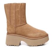 UGG Kastanje Mocka Sandaler med Bred Klack Brown, Dam