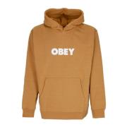 Obey Modig Hood Premium Fleece Sweatshirt Brun Brown, Herr