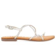 Gioseppo Flat Sandals Gray, Dam