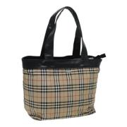 Burberry Vintage Pre-owned Nylon totevskor Beige, Dam