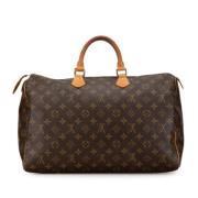 Louis Vuitton Vintage Pre-owned Canvas handvskor Brown, Dam