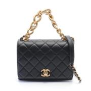 Chanel Vintage Pre-owned Laeder axelremsvskor Black, Dam