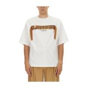 Lanvin Logo Oversize Bomull T-shirt White, Herr