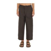 UMA Wang Linne Ull Blandning Regular Fit Byxor Brown, Herr