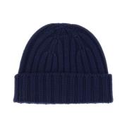 Aspesi Hög Revers Beanie Hat Blue, Dam