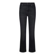 Frame Svarta Straight-Leg Jeans för Kvinnor Black, Dam